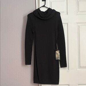 bebe Black Long Sleeve Dress